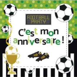 Cartons d'invitation et enveloppes - Anniversaire enfant - Football - Clairefontaine