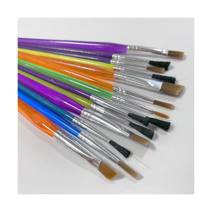 Lot de 25 pinceaux et brosses - Ecole et loisirs créatifs - Formes et tailles assorties