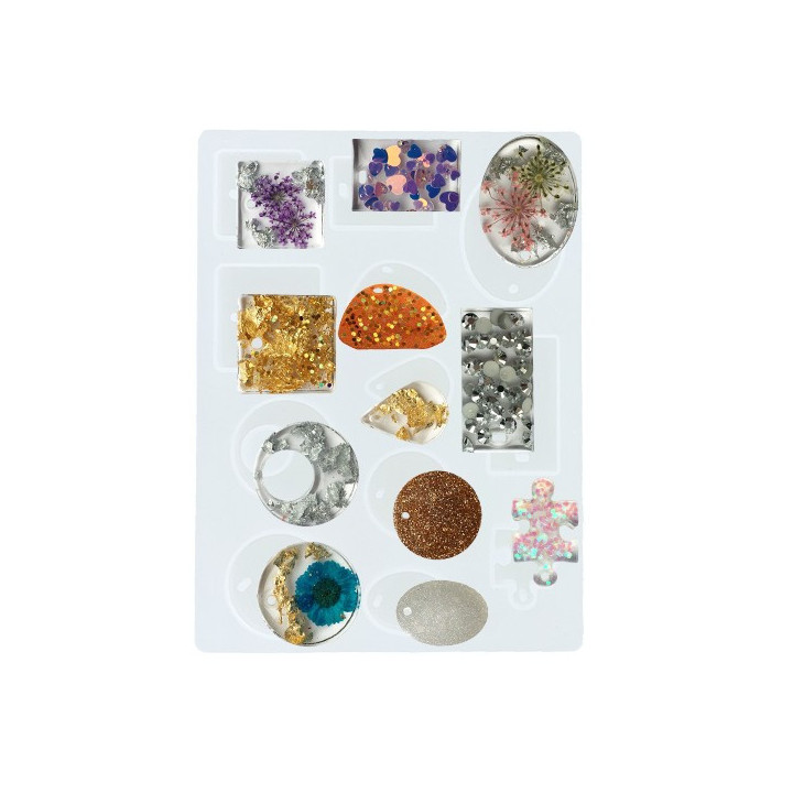 Moule en silicone - Modèles de pendentifs - 12 formes - Cléopâtre