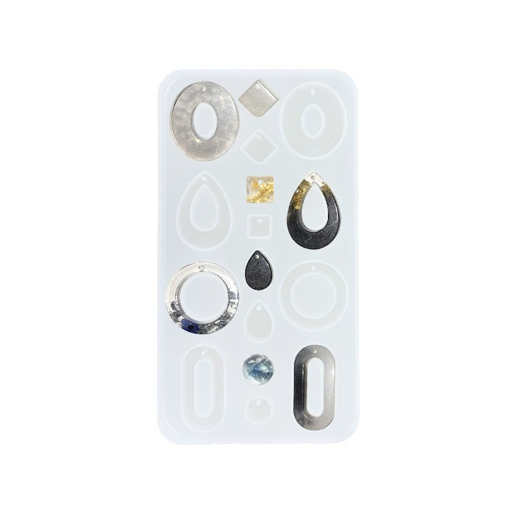 Moule en silicone - Modèles de boucles d'oreilles - 16 formes - Cléopâtre