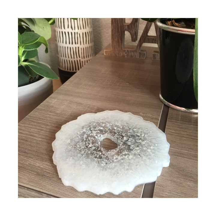 2 moules en silicone - Modèle géode - Sous-verre - Décoration - Cléopâtre