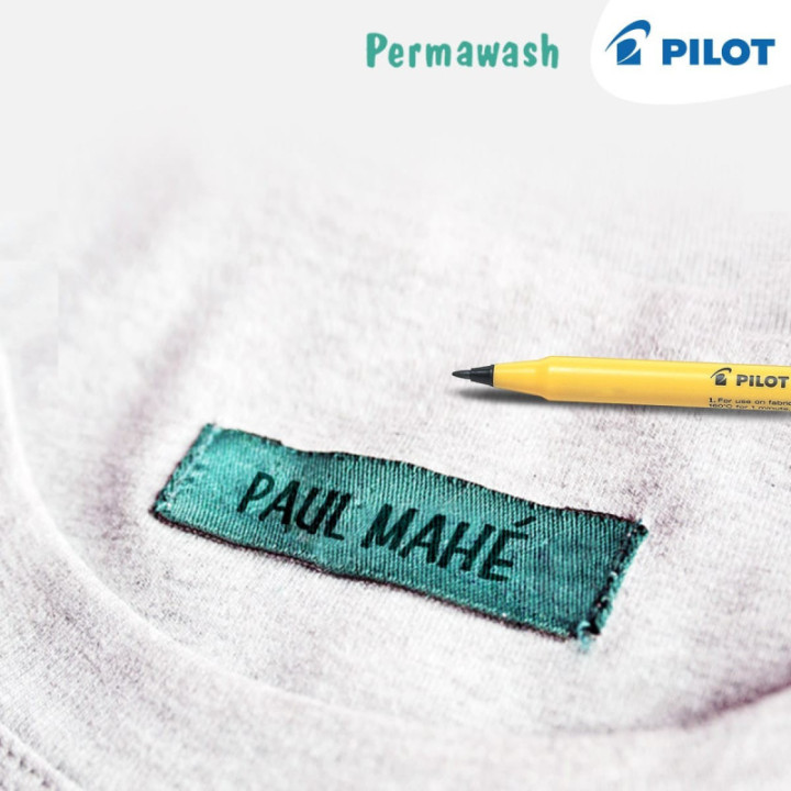 Marqueur Permawash tissus Noir Permanent À Pointe Moyenne Pilot