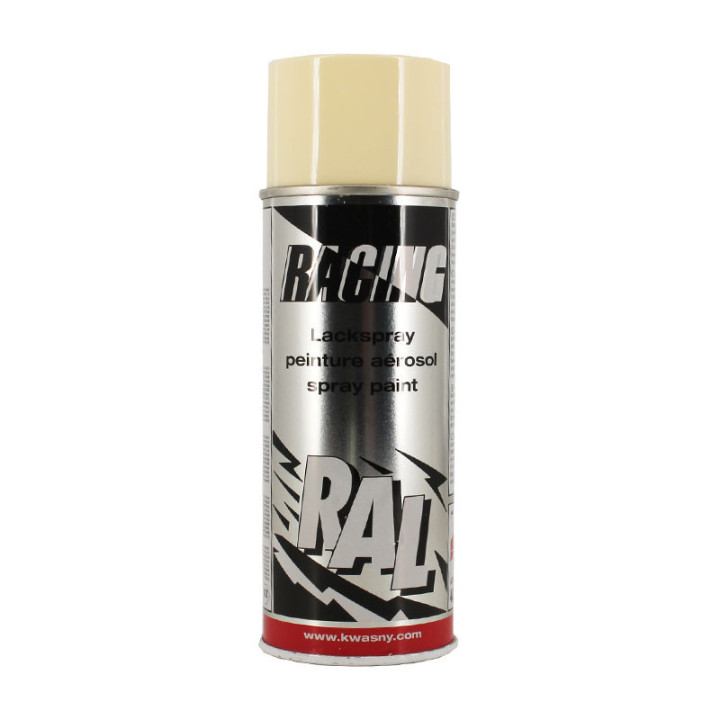 Bombe de peinture carrosserie voiture Racing RAL1015 Ivoire 400ml