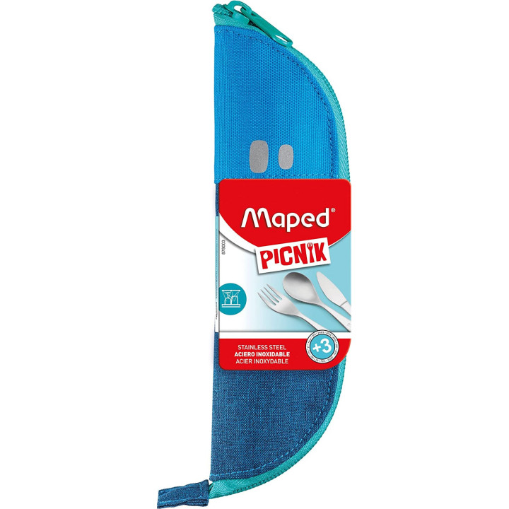 Etui à couverts - Fourchette - Cuillère - Couteau - Pour enfant - Maped