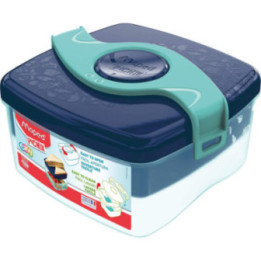 Boîte à déjeuner et goûter - Plastique - Bleu - 2 compartiments - 1,4 L - 15 x 17 cm -Maped