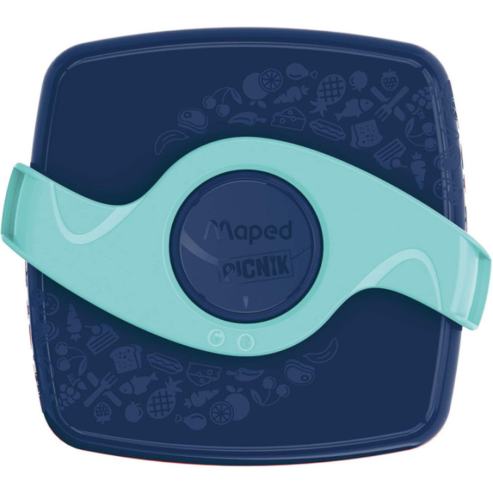 Boîte à déjeuner et goûter - Plastique - Bleu - 2 compartiments - 1,4 L - 15 x 17 cm -Maped
