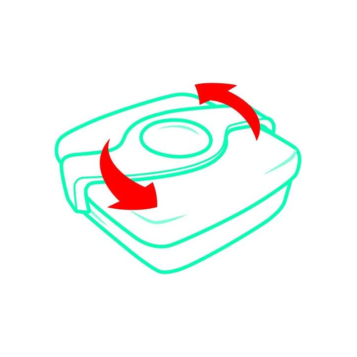 Boîte à goûter - Plastique - Rouge - 1 compartiment - 520 ml - 15 x 17 cm - Maped