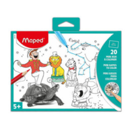 Etui de 20 mini jeux à colorier 15x21cm - Maped