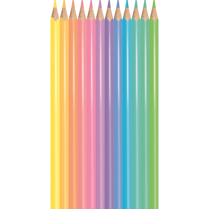 12 crayons de couleur - Couleurs pastel - Color'Peps - Maped