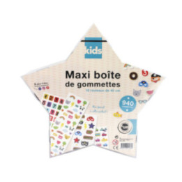 Gommettes - Stickers  - Boîte de 940 pièces - Animaux - Voiture - Chiffres