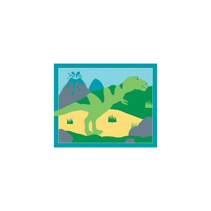 6 cartes sable paillette - Dinosaures - Activités pour enfant