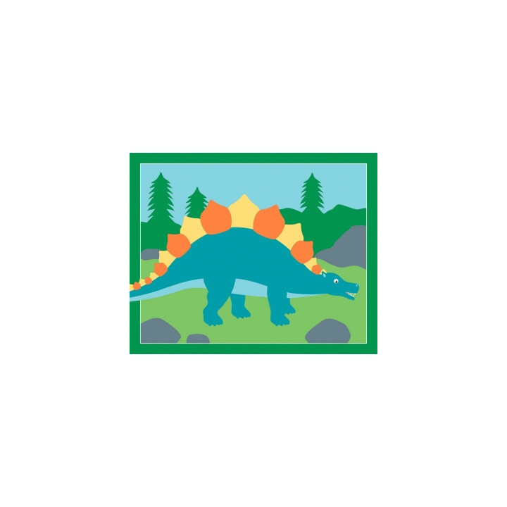6 cartes sable paillette - Dinosaures - Activités pour enfant