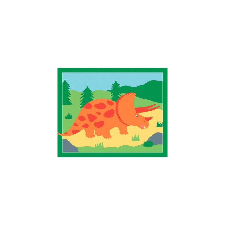 6 cartes sable paillette - Dinosaures - Activités pour enfant
