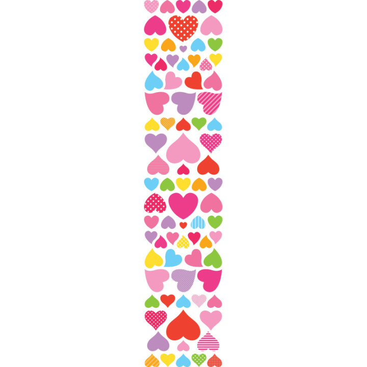 Gommettes - Stickers - Cœurs - Rouleau de 810 pièces - CTOP