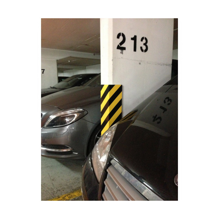 Protection d'angle murale - Adhésif - Parking - Stationnement - Jaune/Noir - Viso