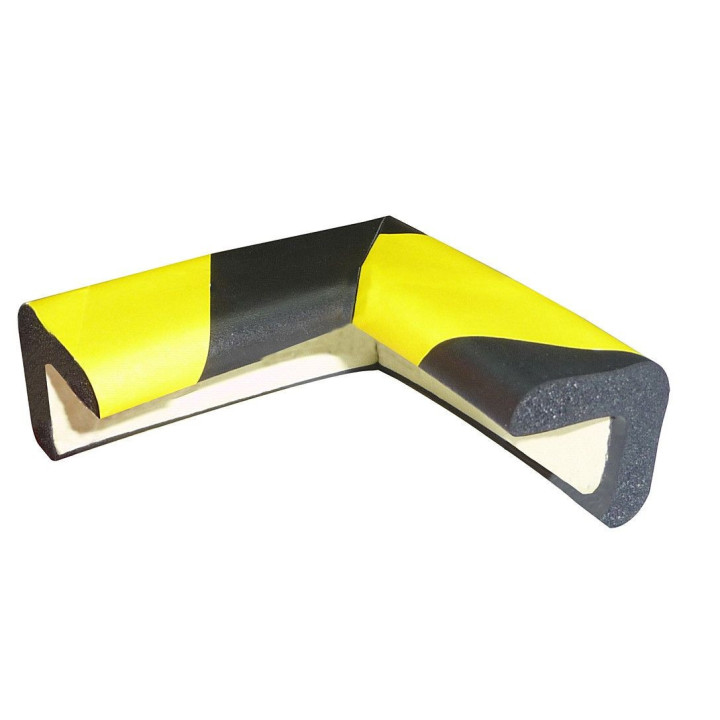 Protection de coin de table en mousse - Noir/Jaune - Viso