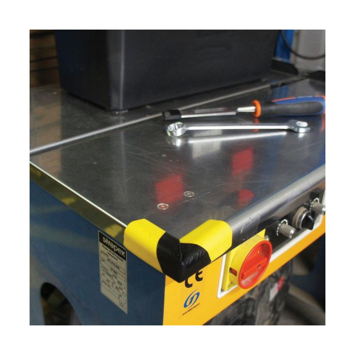 Protection de coin de table en mousse - Noir/Jaune - Viso