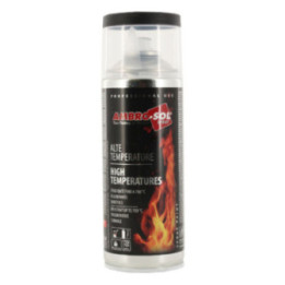 Bombe de peinture - Haute température - Résistance jusqu'à 700C - Noir brillant - 400ml