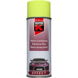 Bombe de peinture - Métal, tôle et plastique - Jaune fluo - 400ml - Auto-K