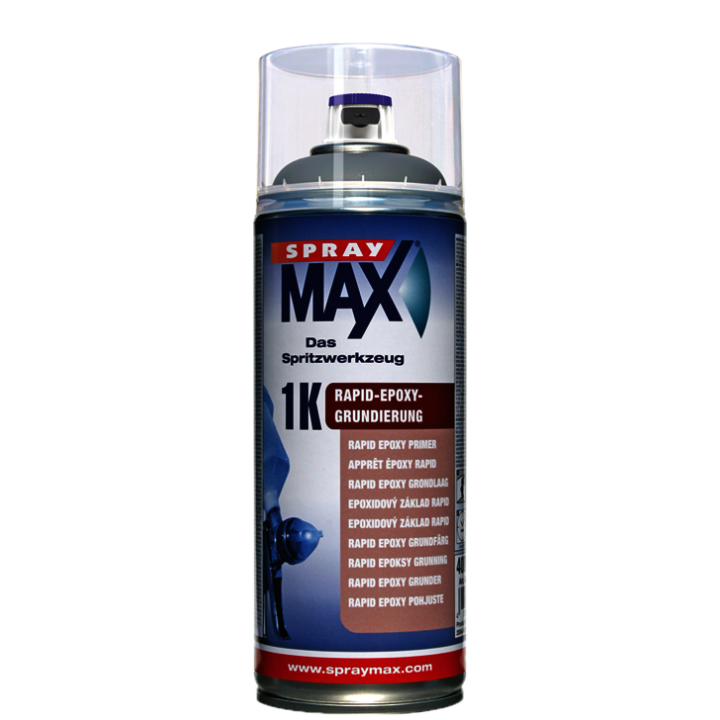 Bombe aérosol - Apprêt époxy rapide - Gris - Automobile - 1K Spray max