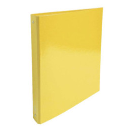Classeur - A4 + - Carton rigide - 4 anneaux - Jaune - Iderama - Exacompta