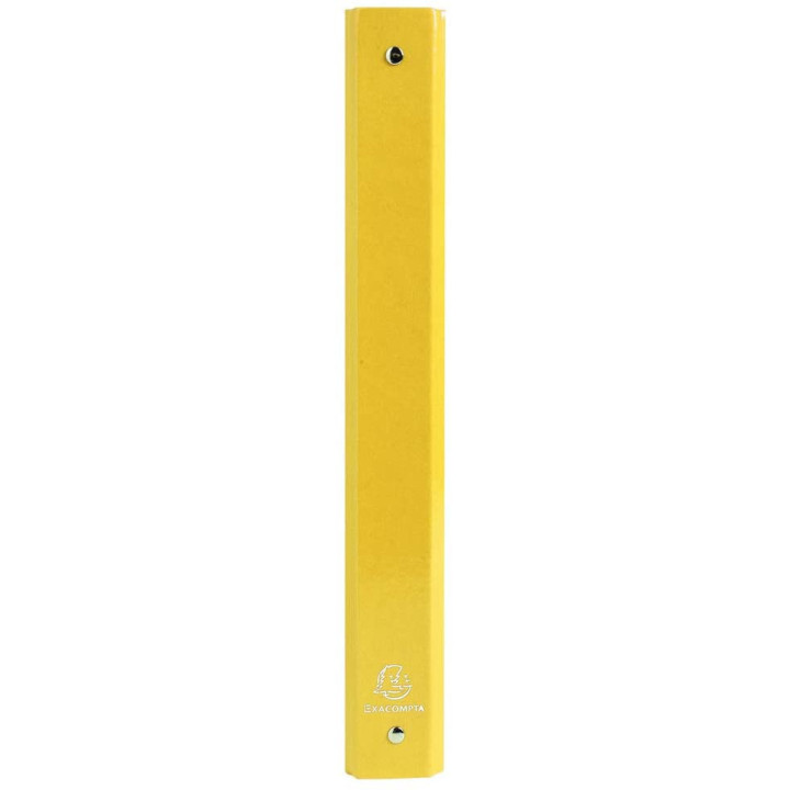 Classeur - A4 + - Carton rigide - 4 anneaux - Jaune - Iderama - Exacompta