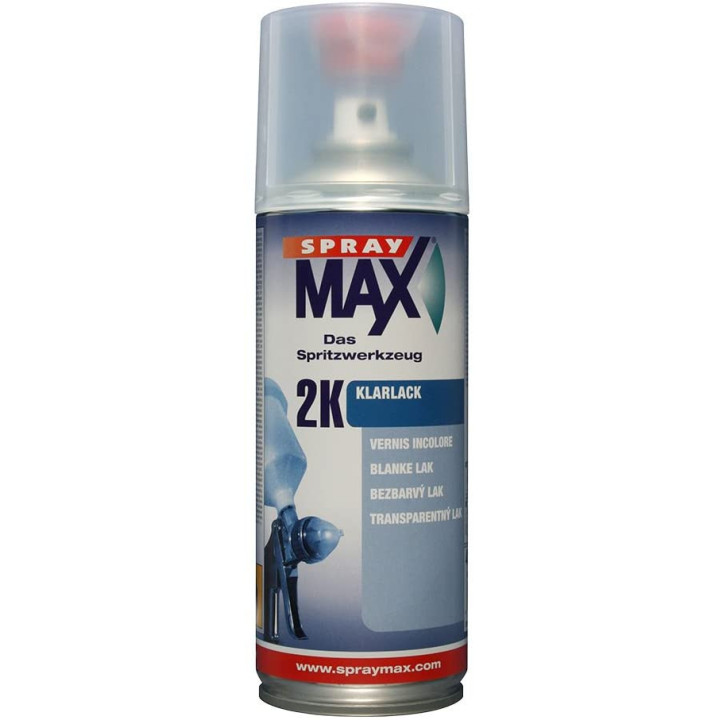 Lot de 4 bombes de vernis de finition - Automobile - Brillant - 2K Spray max - 400ml
