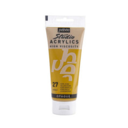 Tube de peinture acrylique - Ocre jaune - Pébéo - Studio - 100 ml