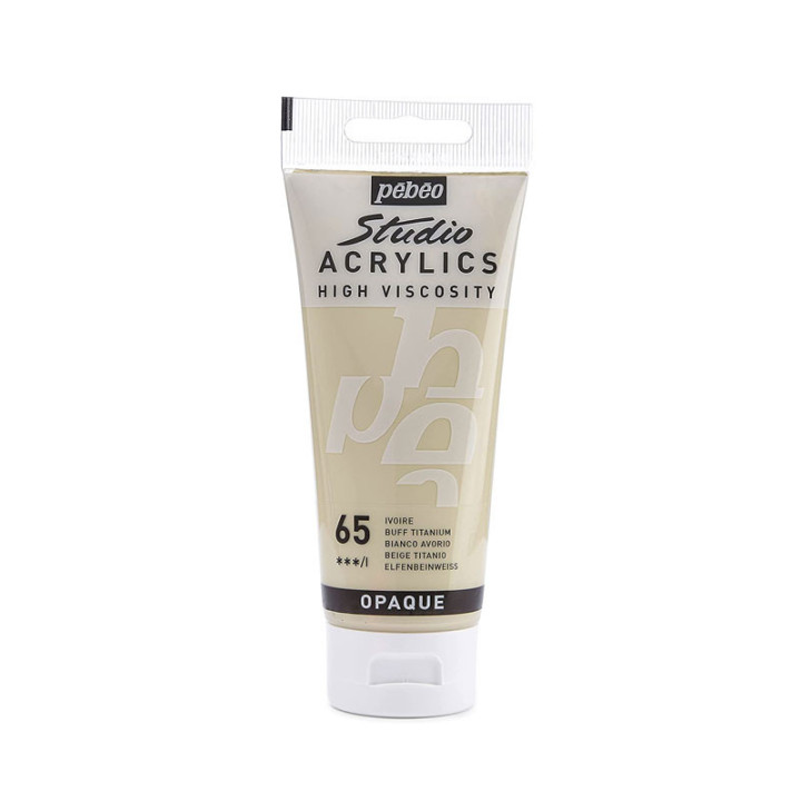 Tube de peinture acrylique - Ivoire - Pébéo - Studio - 100 ml