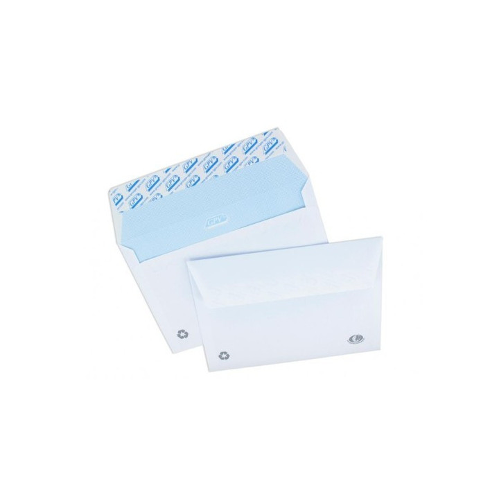 Enveloppes - Blanche - C6 - 114x162mm - Auto adhésive - Paquet de 25 - GPV