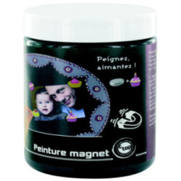 Peinture magnétique - Noir - Acrylique - Tous supports - Pot de 250ml