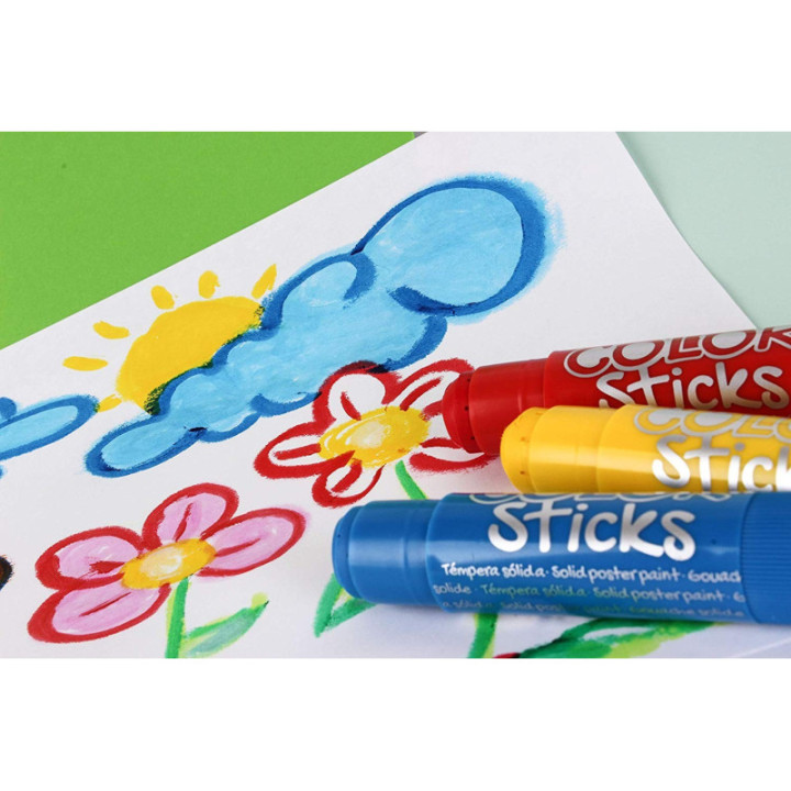 6 tubes de peinture gouache - Sticks de 6g - Couleurs métallisées - Apli