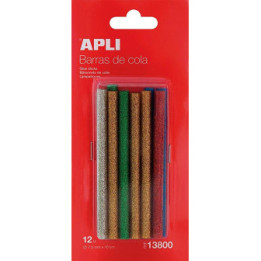 12 Batons De Colle Paillettes Apli 13800