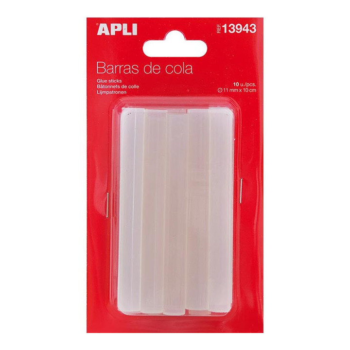 Bâtons de colle pour pistolet à colle - Recharge de colle - 10 unités - Apli