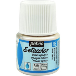 Pot de peinture pour tissu - Textile opaque - Nacre bleu - Pébéo - Setacolor - 45ml