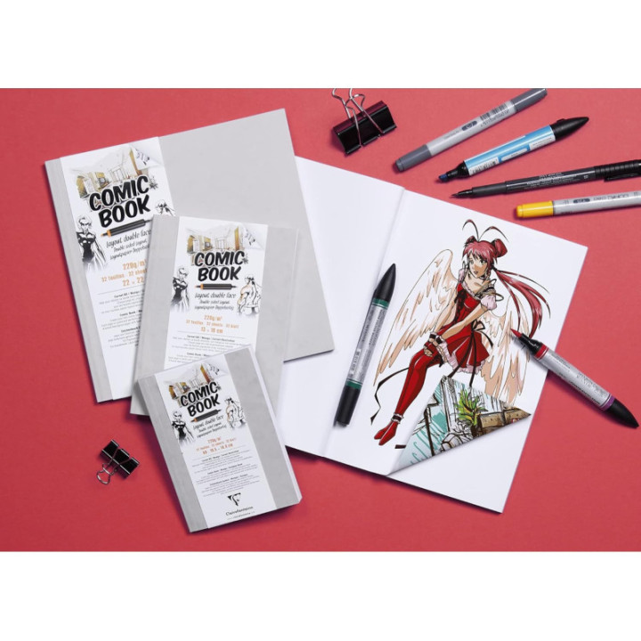 Carnet - Dessin - Manga - 22x22cm - 32 feuilles - Comic Book - Clairefontaine