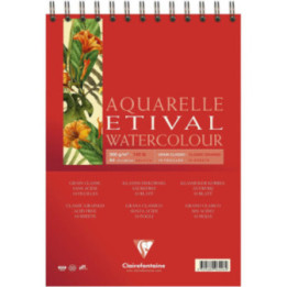Bloc Etival Aquarelle A4 - Grain Classic - 10 Feuilles - Clairefontaine