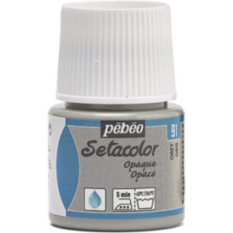Pot de peinture pour tissu - Textile opaque - Gris - Pébéo - Setacolor - 45ml
