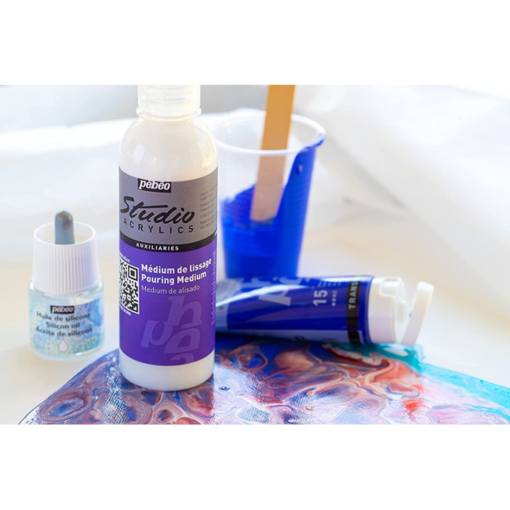 Médium de lissage - Peinture acrylique - Pébéo Studio Acrylics - 500 ml