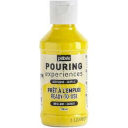 Peinture acrylique - Pouring - Pébéo - Jaune primaire - 118 ml