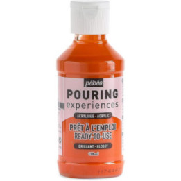 Peinture acrylique - Pouring - Pébéo - Orange - 118 ml