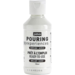 Peinture acrylique - Pouring - Pébéo - Blanc de titane - 118 ml