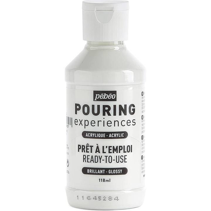 Peinture acrylique - Pouring - Pébéo - Blanc de titane - 118 ml