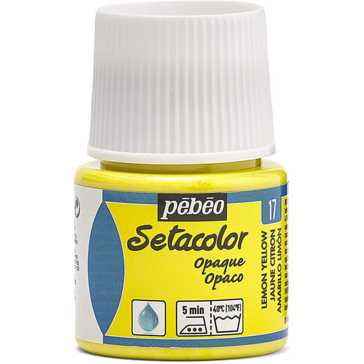 Coffret - Peinture pour tissus clairs - Pébéo - Setacolor - 6 pots