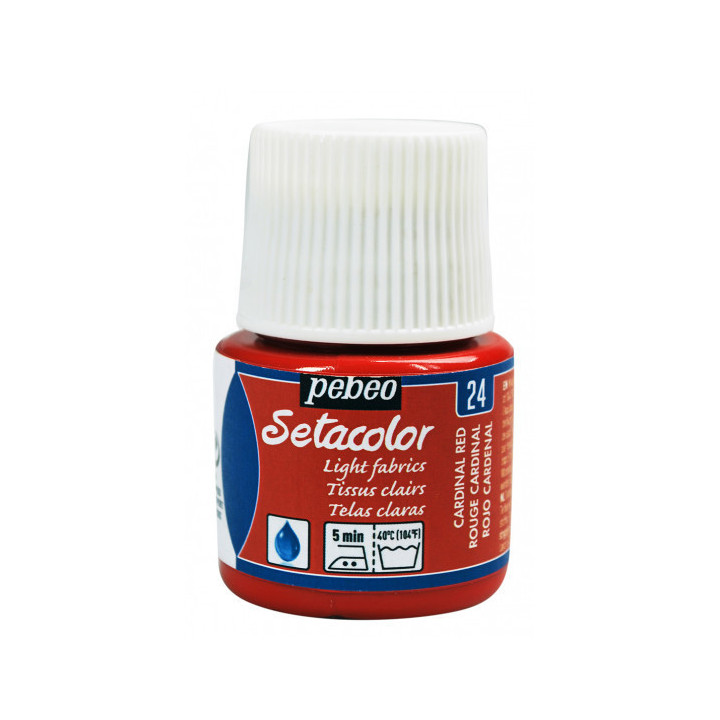Coffret - Peinture pour tissus clairs - Pébéo - Setacolor - 6 pots