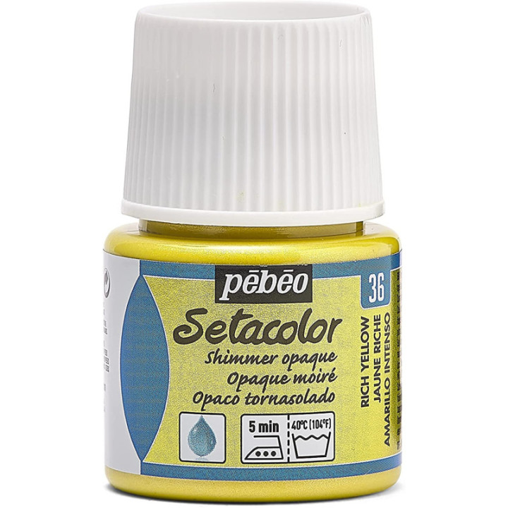 Coffret - Peinture pour tissus clairs et foncés - Pébéo - Setacolor - 12 pots