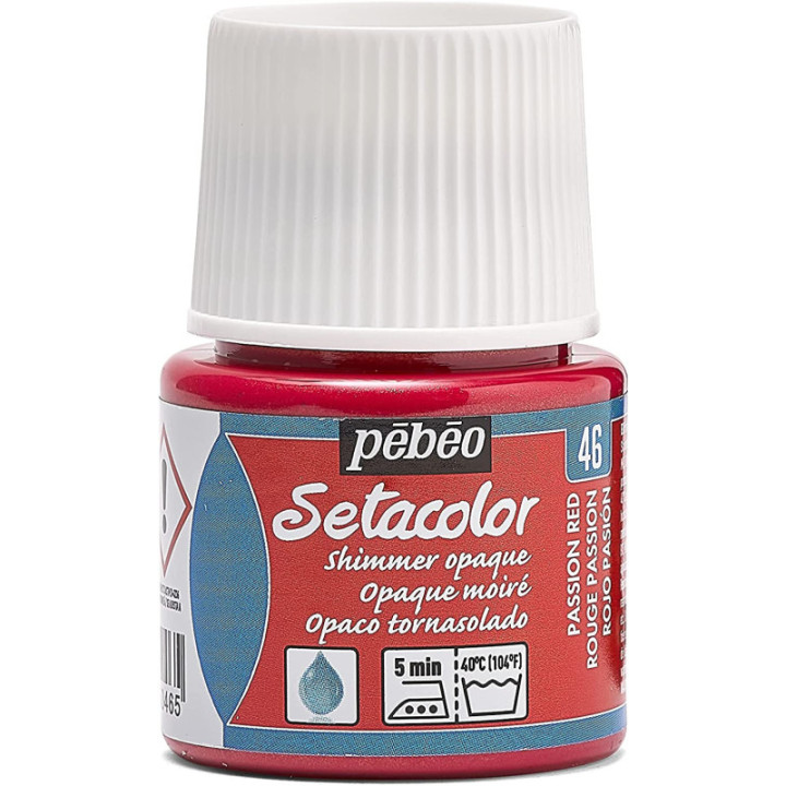 Coffret - Peinture pour tissus clairs et foncés - Pébéo - Setacolor - 12 pots