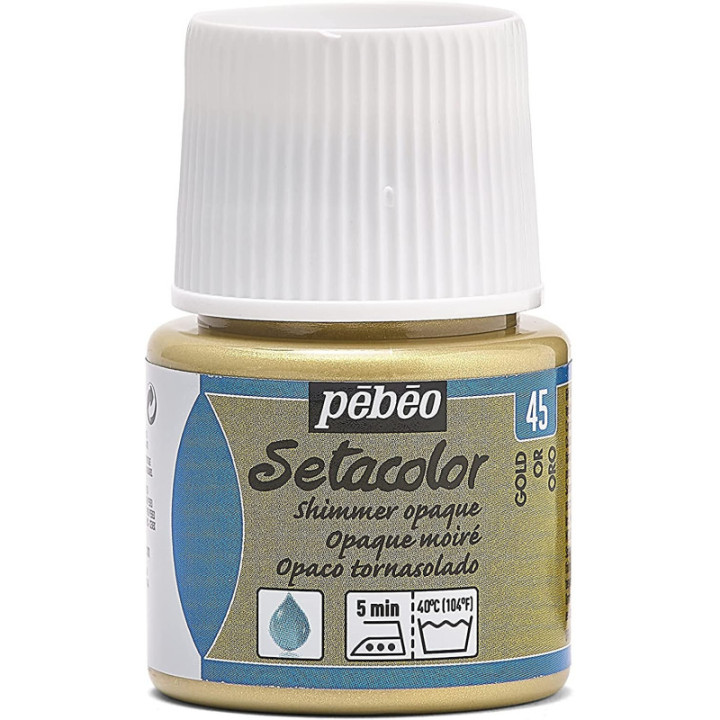 Coffret - Peinture pour tissus clairs et foncés - Pébéo - Setacolor - 12 pots