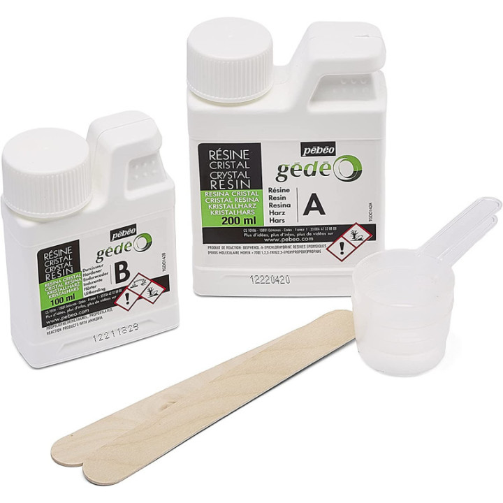 Kit résine cristal - Gédéo - Pébéo - Biosourcée - Moulage - 150 ml
