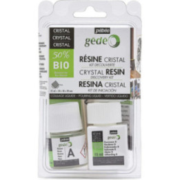 Kit découverte résine cristal - Gédéo - Pébéo - Biosourcée - Moulage - 45 ml
